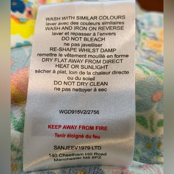 379. Wednesday’s Girl Fun Floral Print Short Sleeve Mini Dress - Picture 5 of 5